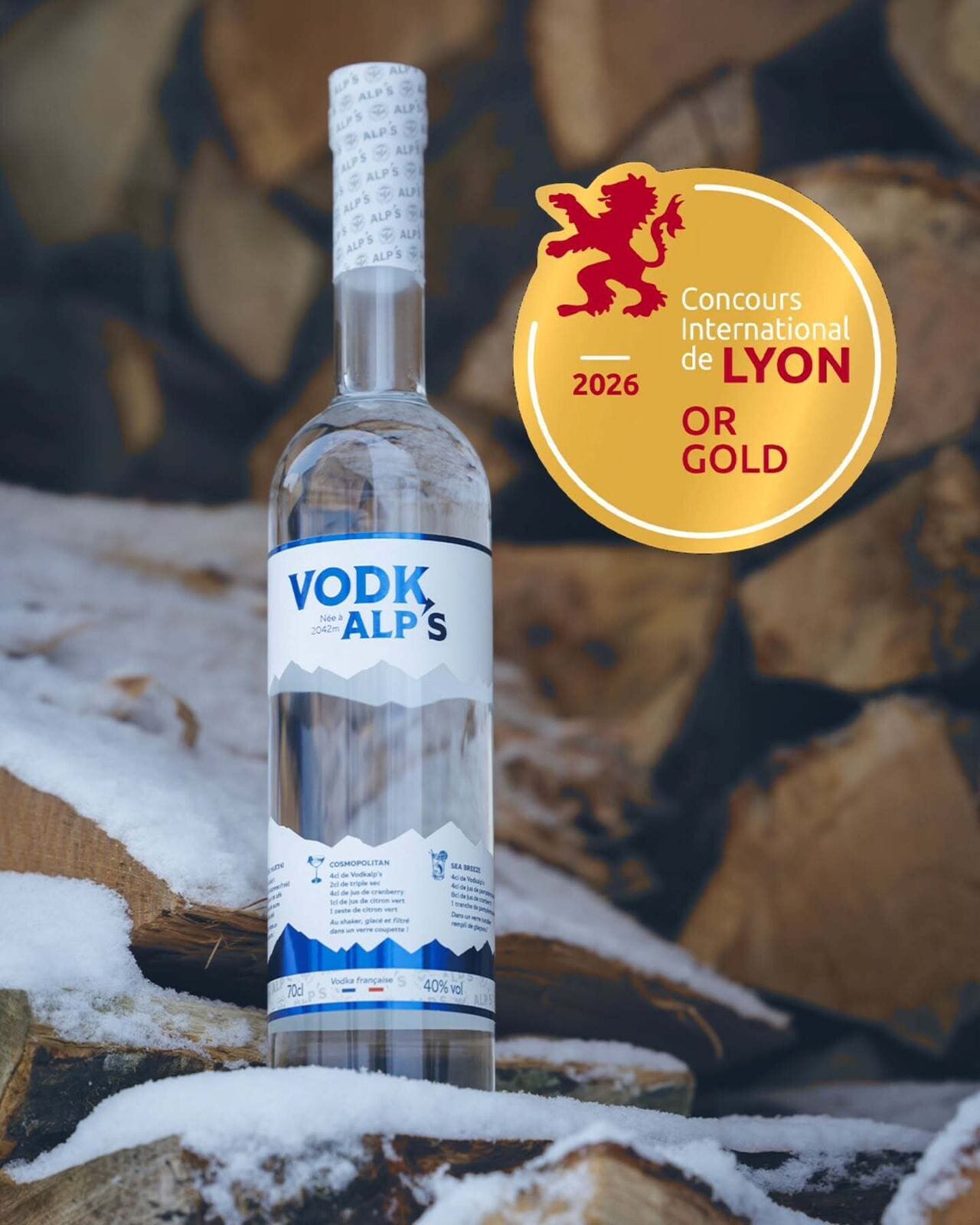 Vodkalp's, la vodka des Alpes signée Saint-Véran, décroche l'or à Lyon